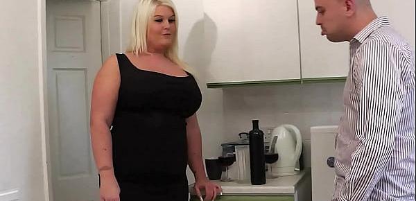  Blonde bbw is licked and doggy-fucked by boss